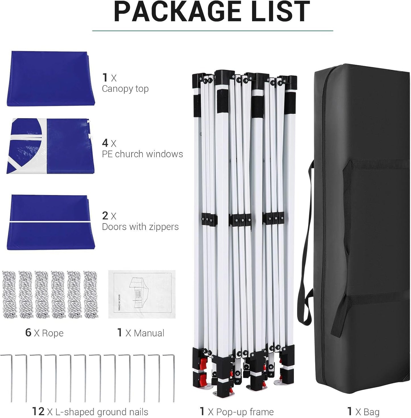 🔥[Hot sale]🔥10x20Pop up Canopy Tent with 6 sidewalls Commercial Heavy Duty Canopy UPF 50+ All Weather Waterproof Outdoor Wedding Party Tents