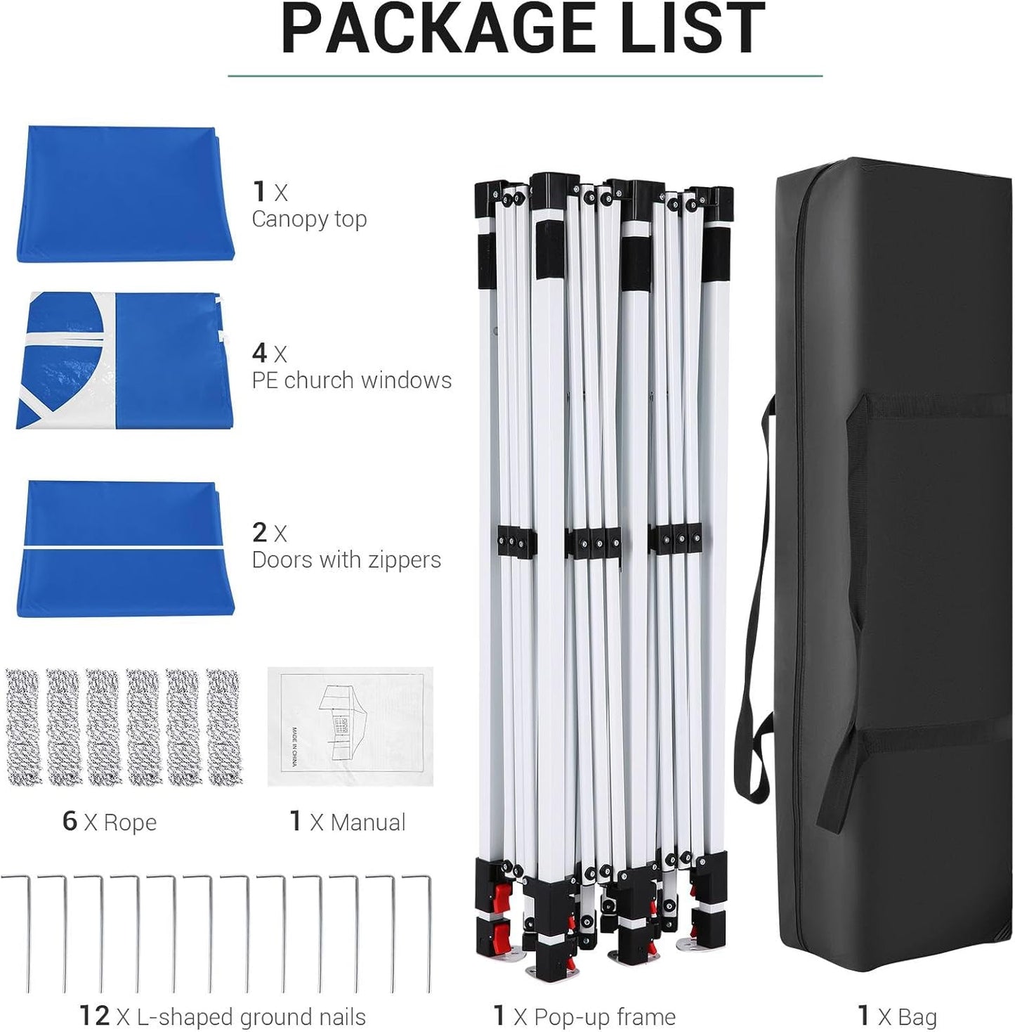 🔥[Hot sale]🔥10x20Pop up Canopy Tent with 6 sidewalls Commercial Heavy Duty Canopy UPF 50+ All Weather Waterproof Outdoor Wedding Party Tents